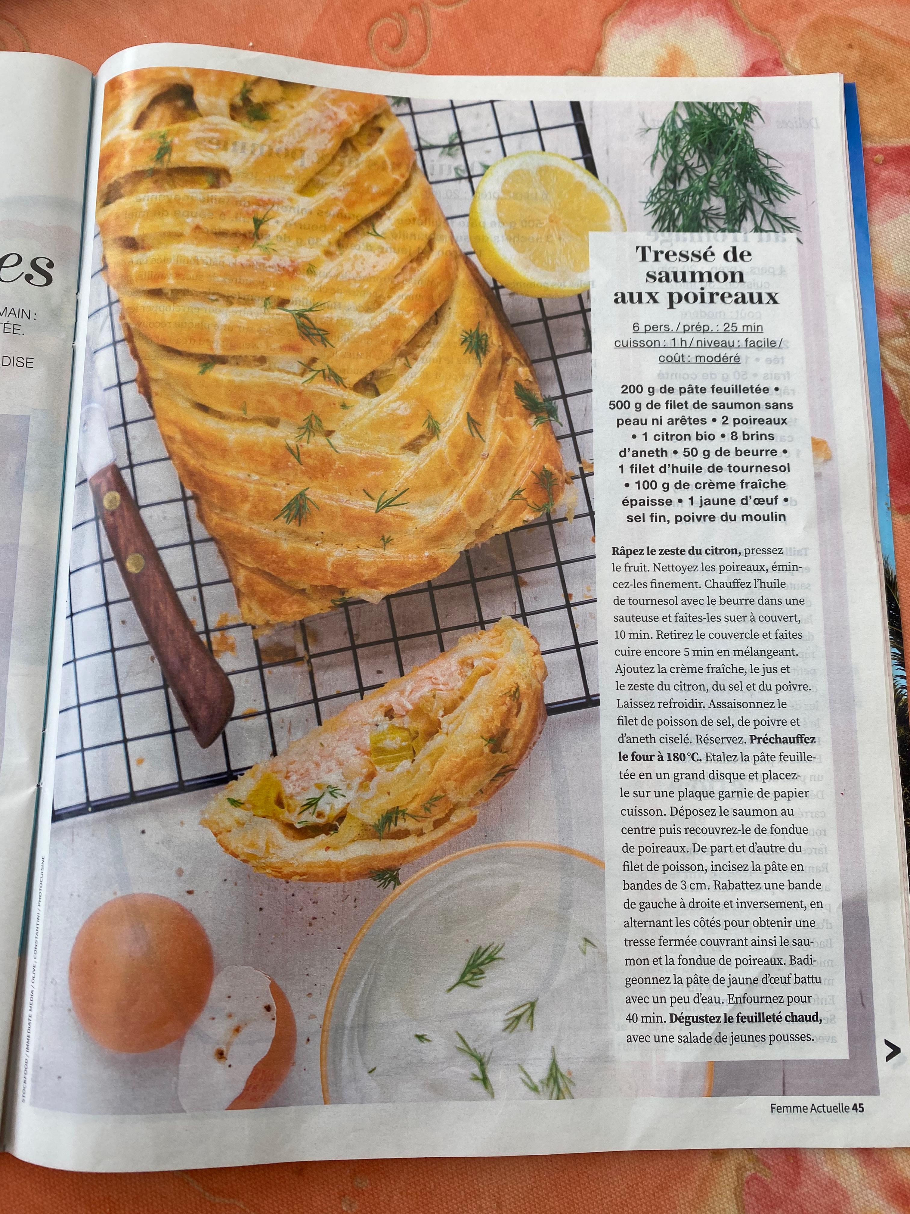 Tressé de Saumon aux Poireaux